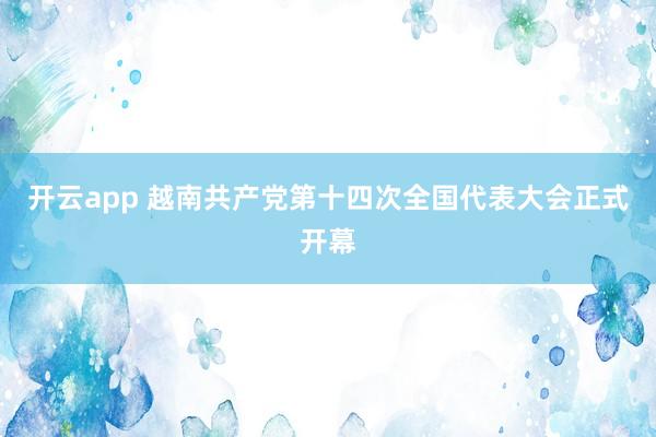 開云app 越南共產(chǎn)黨第十四次全國代表大會正式開幕